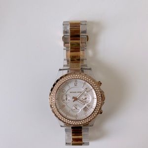 Rose gold MK watch